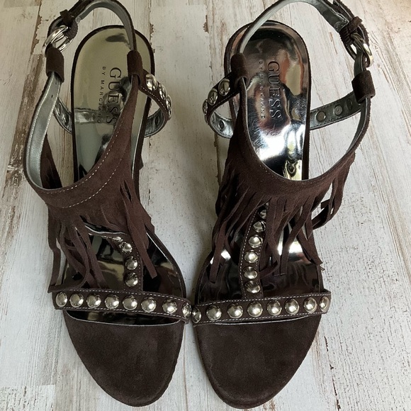 GUESS by Marciana Galiena Fringe Heel Sandals - Picture 3 of 11